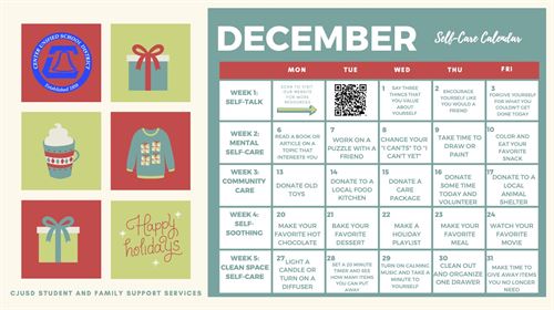 Dec 2021 Selfcare calendar
