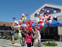 Releasing Balloons into the air