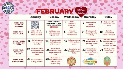Feb 2023 Selfcare Calendar