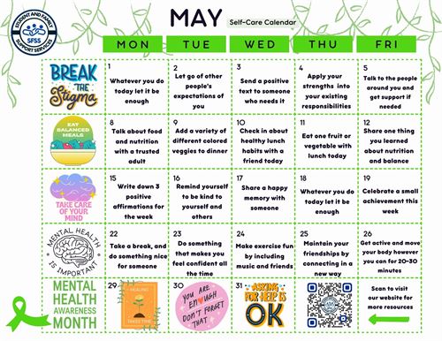 May 2023 self-care calendar 1
