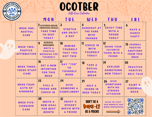 oct 2023 self care cal