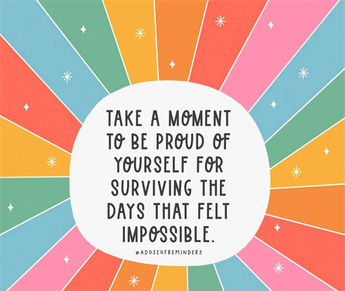 mh be proud of yourself