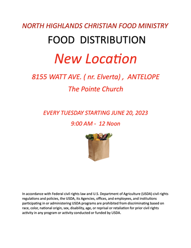 Food distribution new location