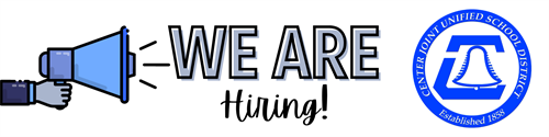 We are hiring with school logo