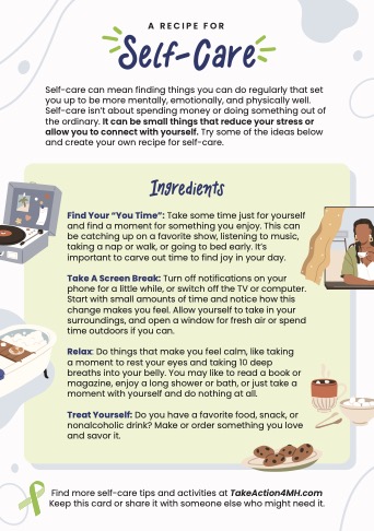 self care recipe card