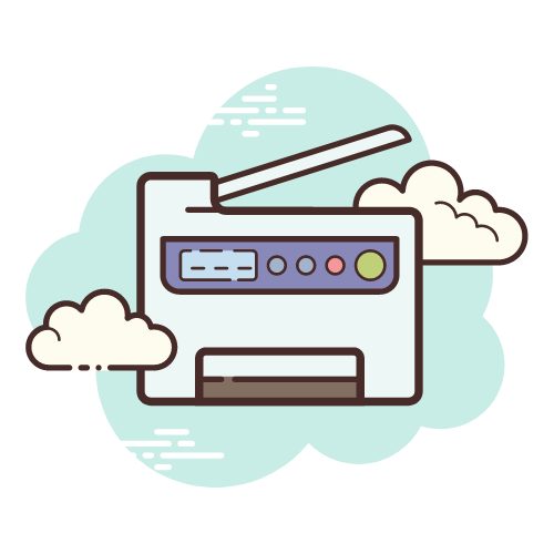 xerox machine floating in the clouds